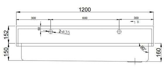 Outdoor Public Wash trough Sink Wholesaler Commercial Industrial Multi Person/Faucet Hand washing Sink 304 316 Stainless Steel Sink