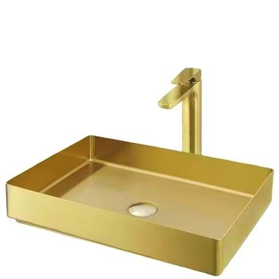 Heavy Duty Bathroom Sink Stalinless Steel 304 Pvd Black Golden Wash Basins Sink For Toilet Hotel Luxury Above Counter Bathroom Sinks