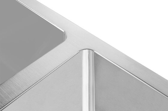 Double Bowl Project Sink Above Counter Installation With Polished Surface in Stock
