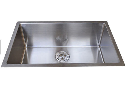 32 Inch Above Counter Undermount Stainless Steel Kitchen Sink SUS 304 R15 Corner / Offset Stainless Steel Kitchen Sink