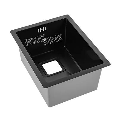 High Quality Modern Handmade Small 304 Stainless Steel Sink Thickened Single Bowl Nano Black Kitchen Multifunctional Design Sink For Bar Rv