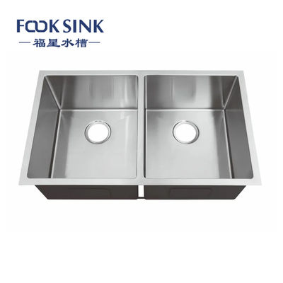 Venta caliente de acero inoxidable 50/50 Fabricante de fregaderos de cocina de cuenco doble Estados Unidos Estándar Cuenca de fregadero de lavadero de la cocina