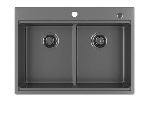 Fregadero de cocina doble de acero inoxidable del cuenco del soporte 304 superiores hechos a mano del FREGADERO de FOOK con la repisa
