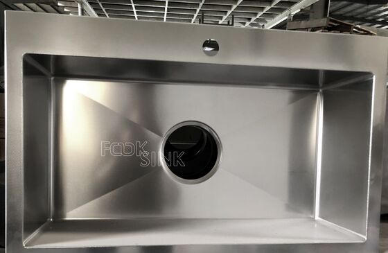 Popular estilo coreano Top Mount Lavadero 860x520mm Lavaderos de cocina en relieve con agujero de drenaje de 185mm Panal de miel Nano Lavadero Resistente a los arañazos Ss304 Lavadero de acero inoxidable para piso de apartamento