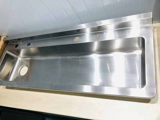 Al aire libre Industrial de acero inoxidable Largo lavavajillas de lavado de manos Cubo de lavado de metal Cubo de lavado de manos para fábrica Taller Restaurante cocina
