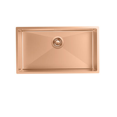 Vintage 16/18 calibre Rose Gold Lavadero Apartamento Hogar Lavadores de verduras modernos 32 pulgadas Cuadro Cuenco de cocina de cuenco único Con tabla de corte
