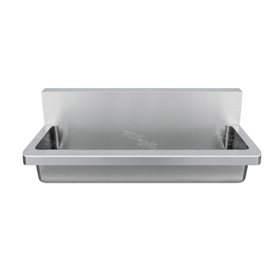 Lavadero industrial 1800x435mm 304 Lavaderos de acero inoxidable para fábrica escuela acabado cepillado montado en la pared 304 fácil de limpiar Lavadero de metal Lavello