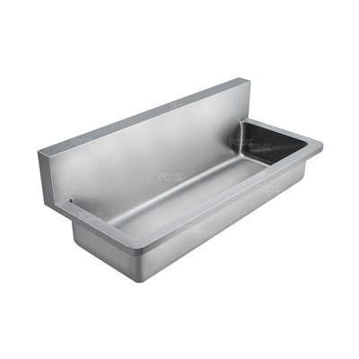 Producción de fábrica Precio directo Lavabo público cepillado Largo exterior Lavabos de acero inoxidable 304 Cocina Tamaño personalizado Acero inoxidable comercial 1200mm Largo fregadero de lavado de manos
