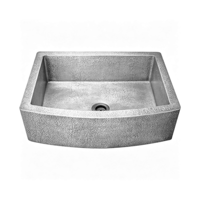 Venta caliente moderno 33 'X20' delantal fregaderos mayorista de alta calidad profundo en 10 pulgadas de martillo con patrón de borde de la cocina fregaderos Fregadero De Cocina